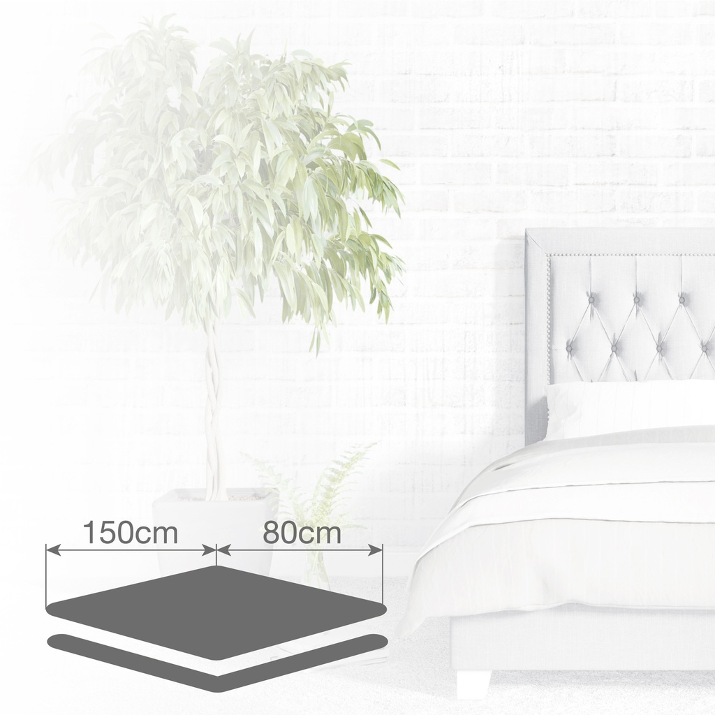 Calentador de cama eléctrico sencillo 150x80cm 60W Blanco