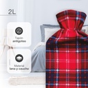 Bolsa de agua caliente 2L Cuadro escocés rojo