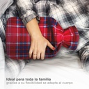 Bolsa de agua caliente 2L Cuadro escocés rojo