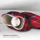 Bolsa de agua caliente 2L Cuadro escocés rojo