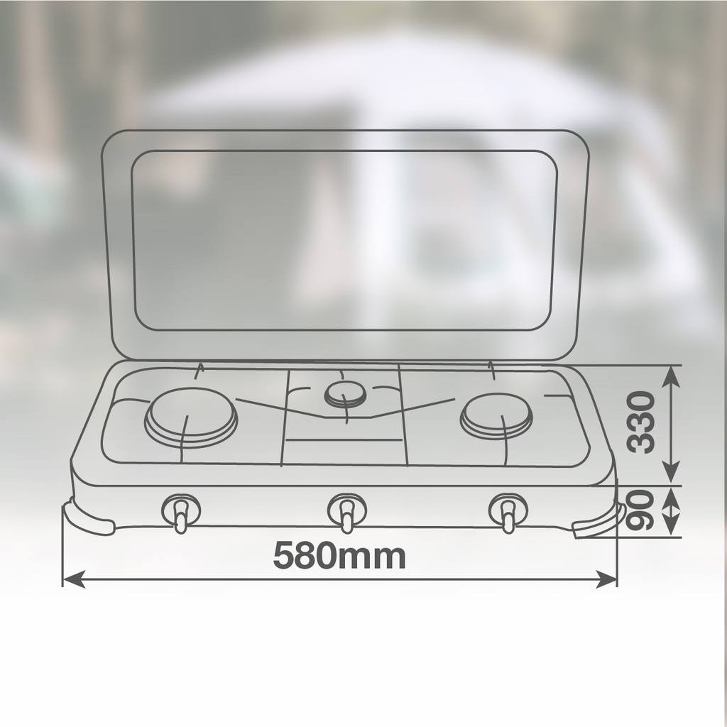 Hornillo gas 3 quemadores