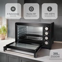 Horno de convección eléctrico Hisarli 38L 2000W