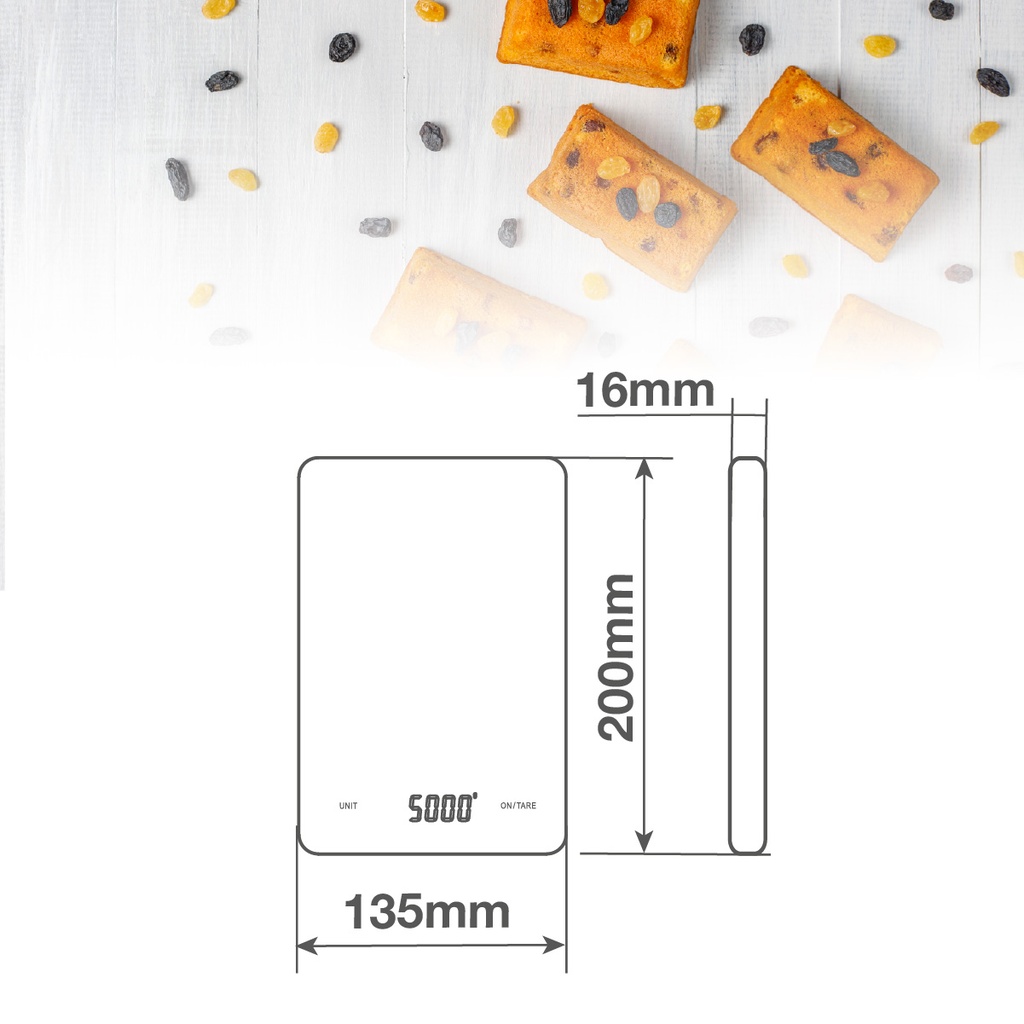 Báscula cocina Kerte 5kg