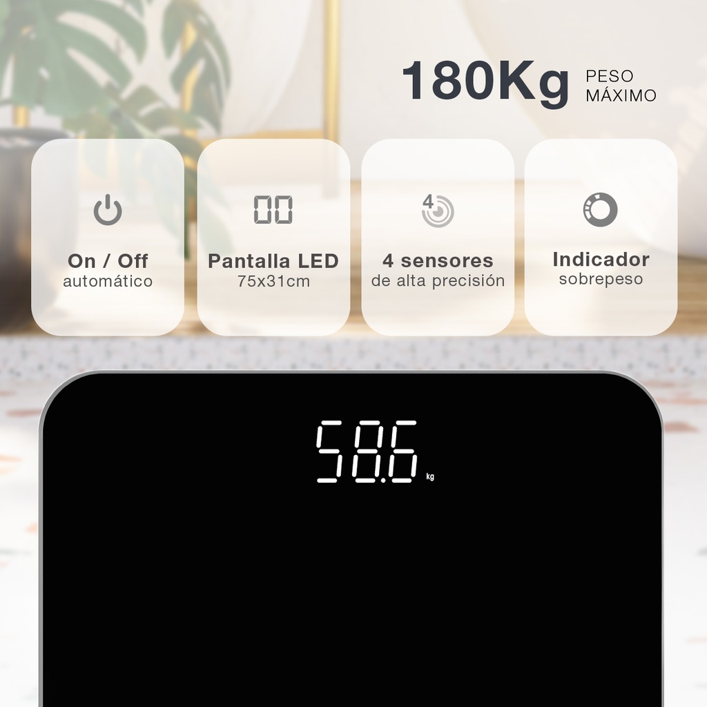 Báscula de baño Kocarli Negro