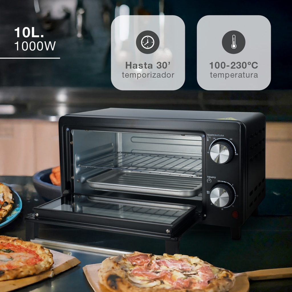 Horno eléctrico Hisarli 10L 1000W
