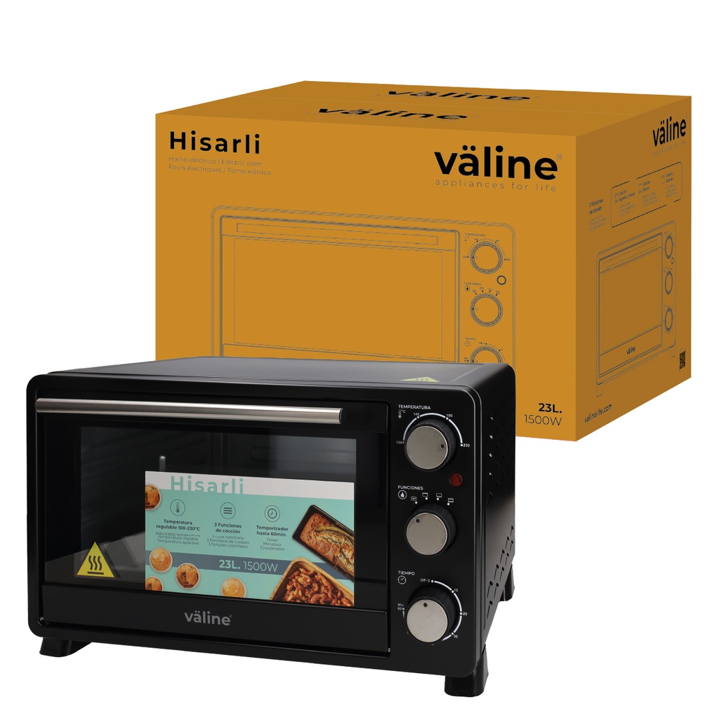 Horno eléctrico Hisarli 23L 1500W
