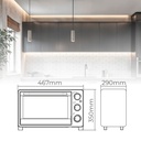 Horno eléctrico Hisarli 23L 1500W